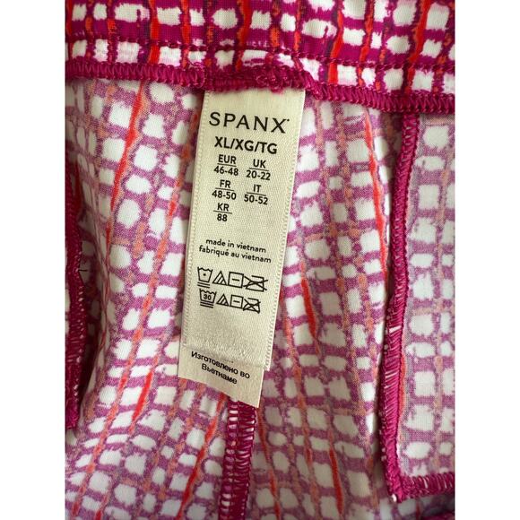 SPANX Sunshine Shorts, Pink Hibiscus Gingham, Size XL - NEW! - Picture 4 of 6